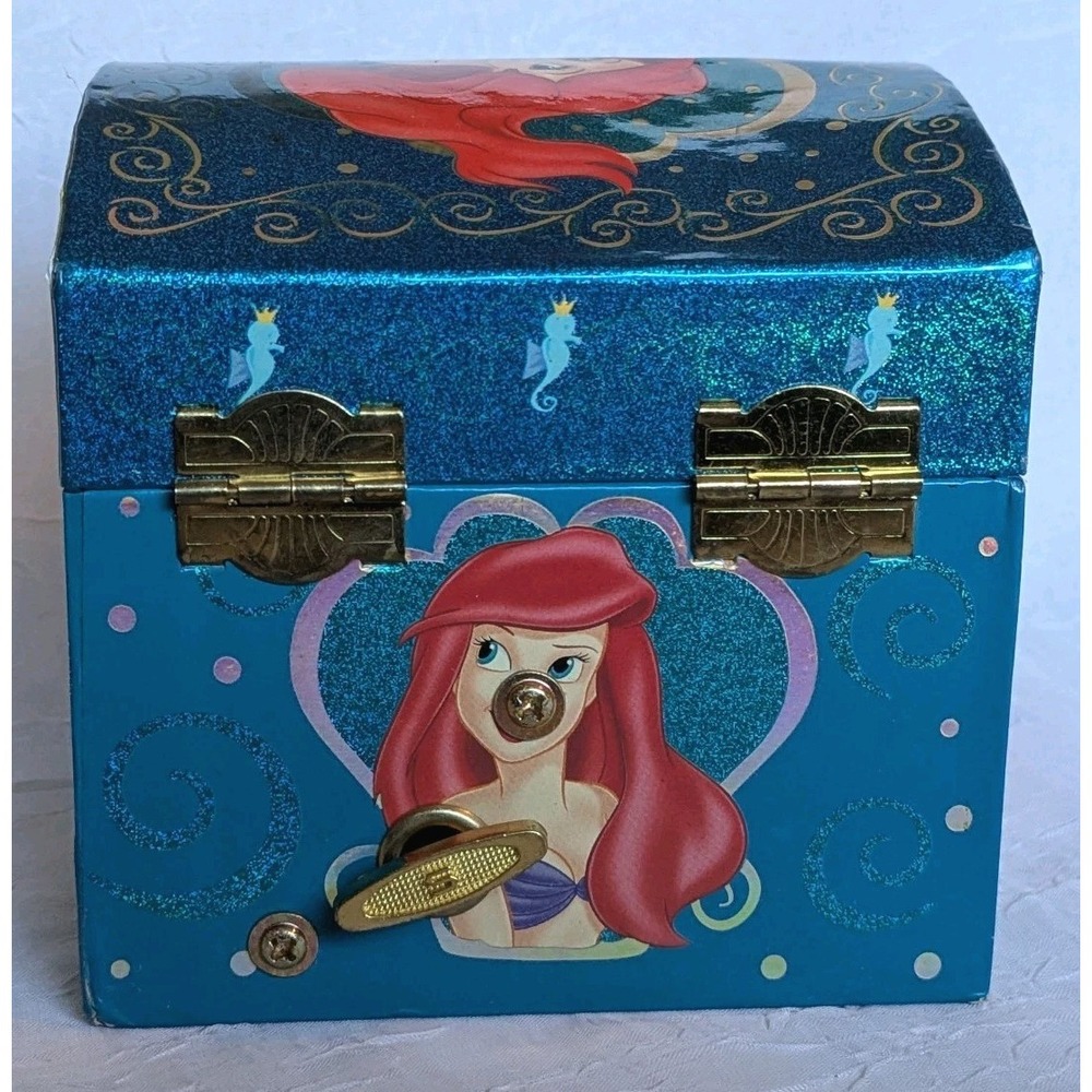 Vtg 80s Little Mermaid Musical Jewelry Box Disney Parks Ariel Under The Sea 1988 - Picture 5 of 16
